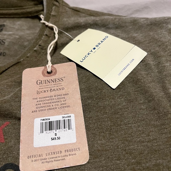 Lucky Brand Mens Guinness Graphic Tee Small - Picture 3 of 5